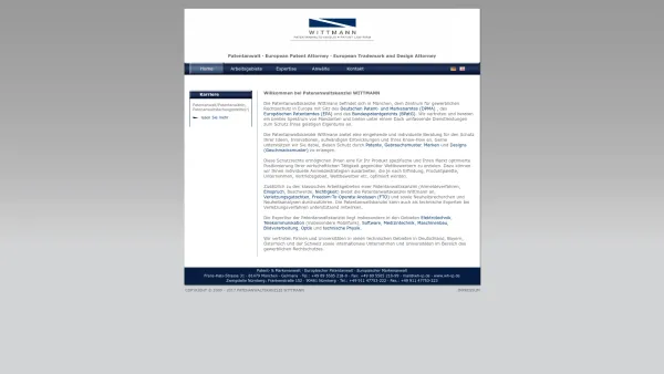 Website Screenshot: Wittmann Hernandez Patentanwälte - Patentanwälte München | Wittmann | Patent anmelden Marke Gebrauchsmuster Designschutz Elektrotechnik Medizintechnik - Date: 2023-06-20 10:41:03