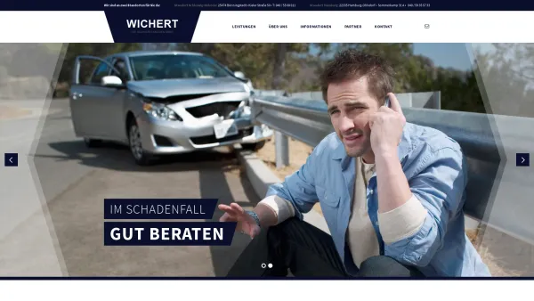 Website Screenshot: Wichert + Partner - Kfz-Sachverständigen-Büro -  Schadengutachten · Fahrzeugbewertung - Home - Wichert - Date: 2023-06-20 10:41:03