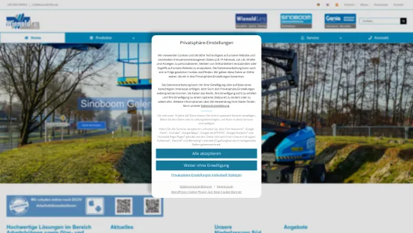 Website Screenshot: Norbert Wienold GmbH - Wienold Lifte | Arbeitsbühnen | Materiallifte | Personenlifte kaufen - Date: 2023-06-20 10:41:03