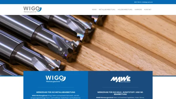 Website Screenshot: WIGO-Werkzeugdienst Wetter GmbH -  CNC-Präzisionswerkzeugschleiferei - WIGO Werkzeugdienst Wetter GmbH | Präzisionswerkzeuge für die Metallbearbeitung - Date: 2023-06-20 10:41:03