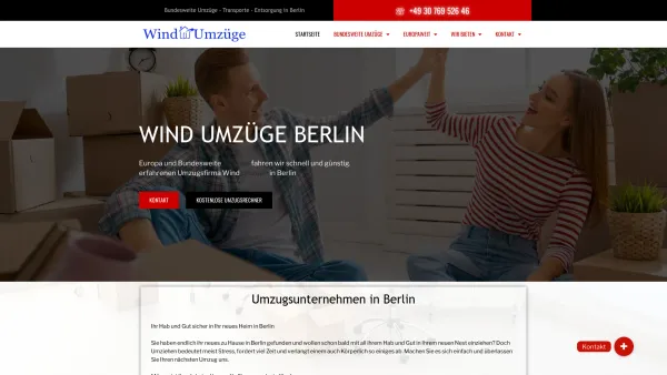 Website Screenshot: Wind Umzüge - Umzugsunternehmen in Berlin | Umzüge Günstig & Preiswert - Date: 2023-06-20 10:42:34