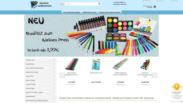Website Screenshot: KED-Vertrieb - KED-Vertrieb |  Window Color Farben, Folien & Bastelmaterialp - Date: 2023-06-20 10:41:03