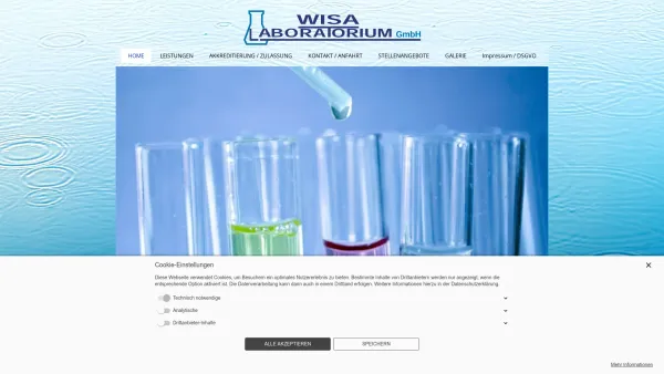 Website Screenshot: Wisa-Laboratorium GmbH - WISA-Laboratorium GmbH - HOME - Date: 2023-06-20 10:41:03