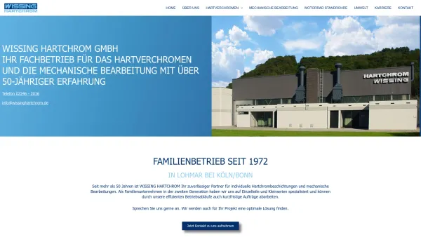 Website Screenshot: Wissing Hartchrom GmbH - home - Wissing Hartchrom aus Lohmar bei Köln/Bonn - Date: 2023-06-20 10:41:03