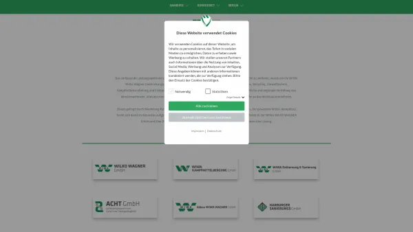 Website Screenshot: WIWA Wilko Wagner GmbH - Wagner Gruppe - Hamburg - Abbruch und Kampfmittelräumung - Date: 2023-06-20 10:41:06