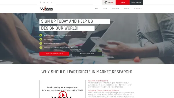 Website Screenshot: WMM Weber Marketing und Marktforschung - WMM – Qualitative Research in Europe - Date: 2023-06-20 10:41:06