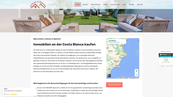 Website Screenshot: wohnen in Spanien - Immobilien an der Costa Blanca kaufen - Wohnen in Spanien - Date: 2023-06-20 10:42:34
