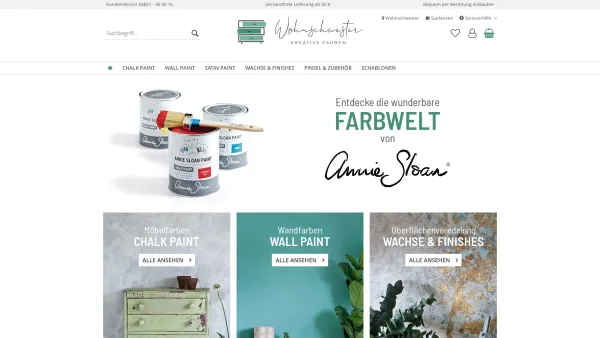 Website Screenshot: Wohnschwester - Möbelfarben & Wandfarben ? Online-Shop | Wohnschwester - Date: 2023-06-20 10:41:07