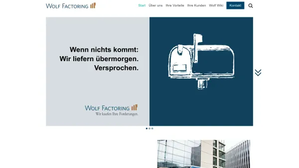 Website Screenshot: Wolf Factoring Robert Wolf GmbH - Wolf Factoring | Ihr Factoringexperte seit 1996! - Date: 2023-06-20 10:41:07