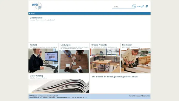 Website Screenshot: WPO Objekt und Fachraumeinrichtungen GmbH - WPO Objekt- und Fachraumeinrichtung GmbH - Date: 2023-06-20 10:41:07