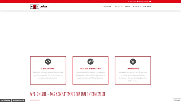 Website Screenshot: wpt-online e. K. -  rund ums Internet - wpt-online Werbeagentur - Date: 2023-06-20 10:41:07