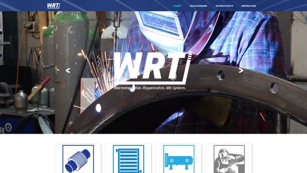 Website Screenshot: WRT Wärmetauscher u. Rohrsystem-Technik GmbH -  Wärmetauscher u. Rohrsystem- Technik GmbH - Start - Date: 2023-06-20 10:41:07