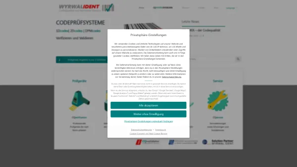 Website Screenshot: Wyrwal Ident & Partner GbR - WYRWAL IDENT - Codeprüfung auf höchstem Niveau - Barcodeprüfgeräte - Date: 2023-06-20 10:41:07