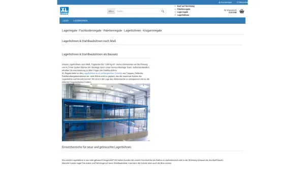 Website Screenshot: XL REGALE MAVERLO Industriedienstleistungen GmbH & Co. KG - Lagerregale - Palettenregale - Kragarmregale - Fachbodenregale - Date: 2023-06-20 10:41:07