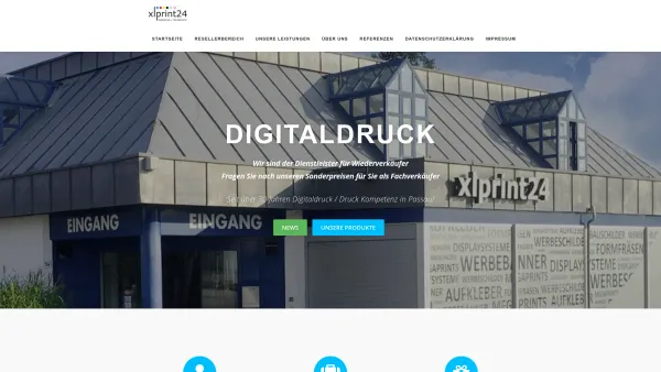 Website Screenshot: XLprint24 - xlprint24.de - XXL Druckerei aus Passau für Agenturen & Business - Date: 2023-06-20 10:42:34