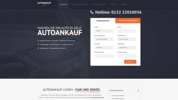 Website Screenshot: Autoankauf Lünen - ? Autoankauf Lünen | Gebraucht | Unfall | Auto Export‼️ - Date: 2023-06-20 10:41:48