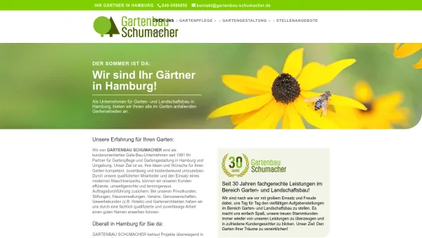 Website Screenshot: Frank Schumacher - GARTENBAU SCHUMACHER | Ihr Gärtner in Hamburg | Über uns - Date: 2023-06-20 10:38:01