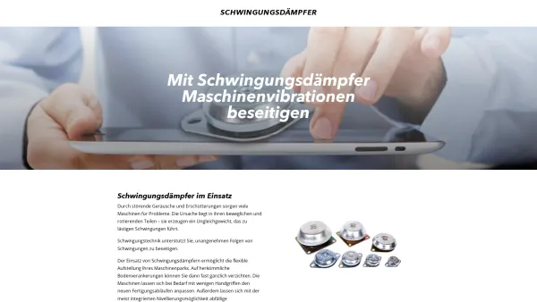 Website Screenshot: STS Schwingungstechnik Schuster GmbH - Schwingungsdämpfer - Einsatz, Arten, Anwendung, Beratung - Date: 2023-06-20 10:42:26