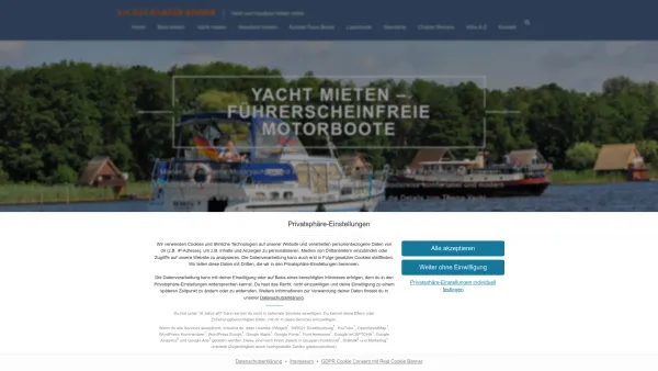 Website Screenshot: Yacht-Charter-Service Inh. Dieter Gerdes - Yachtcharter & Bootscharter - Yachtcharter Römer - Date: 2023-06-20 10:41:07