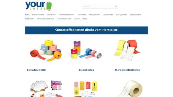 Website Screenshot: Yourlabel - Kunststoffetiketten kaufen und bedrucken - Date: 2023-06-20 10:42:34
