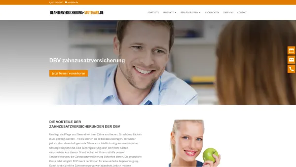 Website Screenshot: Zahnversicherung Spezialist - Zahnzusatzversicherung | DBV Stuttgart | Bosnjak & Team GmbH - Date: 2023-06-20 10:41:10