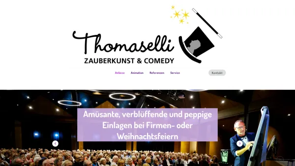 Website Screenshot: Zauberer für alle Anlässe - Zauberkunst & Comedy mit Zauberer Thomaselli - Date: 2023-06-20 10:41:10