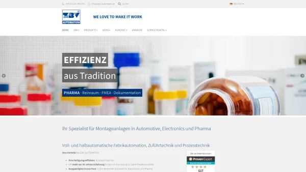 Website Screenshot: ZBV-AUTOMATION GmbH - ZBV-Automation: Montageanlagen ★ Zuführ- und Prozesstechnik - Date: 2023-06-20 10:42:36