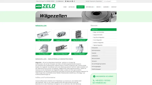 Website Screenshot: ZELO Konstruktions und Vertriebs GmbH - Wägezelle | Wägezellen in allen gängigen Bauformen - Date: 2023-06-20 10:41:10