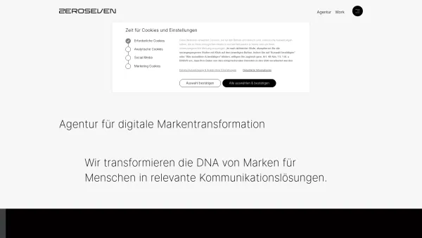 Website Screenshot: zeroseven design studios Internetagentur/Werbeagentur - Agentur für digitale Markentransformation | zeroseven - Date: 2023-06-20 10:41:10