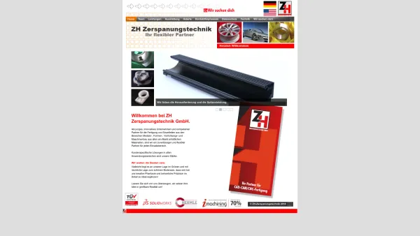 Website Screenshot: ZH Zerspanungstechnik GmbH Ihr Partner für CAD-CAM/CNC-Fertigung - ZH Zerspanungstechnik - Date: 2023-06-20 10:41:10