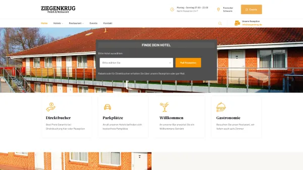 Website Screenshot: Hotel & Restaurant Ziegenkrug - Ziegenkrug Hotels – Hotels & Gastro seid 1810 - Date: 2023-06-20 10:41:10
