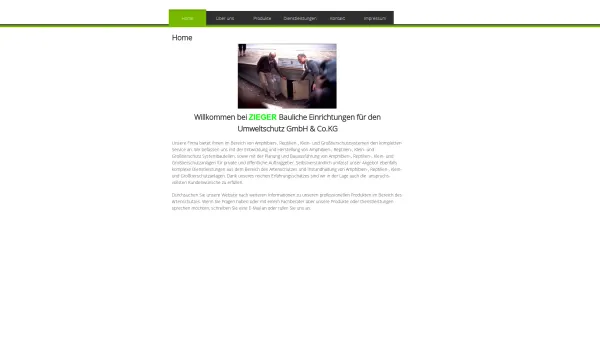 Website Screenshot: Zieger · Amphibien und Kleintierschutzanlagen - Home - Date: 2023-06-20 10:41:10