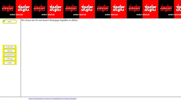 Website Screenshot: Ziegler Etiketten -  Drucken von Etiketten - Home - Date: 2023-06-20 10:41:10