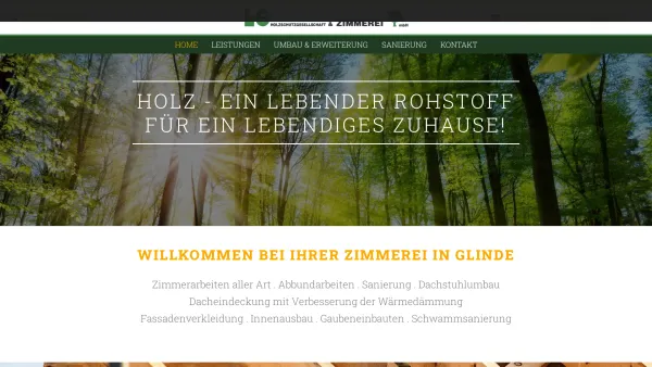 Website Screenshot: L+G Holzschutzgesellschaft & Zimmerei mbH - L+G Holzschutzgesellschaft & Zimmerei mbH in Glinde - Willkommen! - Date: 2023-06-20 10:41:10