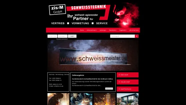 Website Screenshot: zis-M Schweißtechnik GmbH - Home ‐ zis-m GmbH Schweisstechnik - Date: 2023-06-20 10:41:13