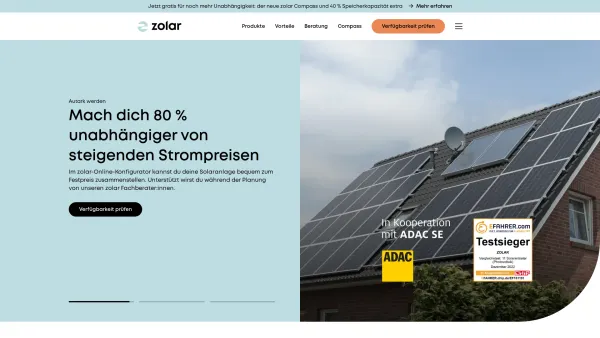 Website Screenshot: ZOLAR GmbH - Solaranlage kaufen vom Testsieger PV-Anbieter* | zolar - Date: 2023-06-20 10:42:36