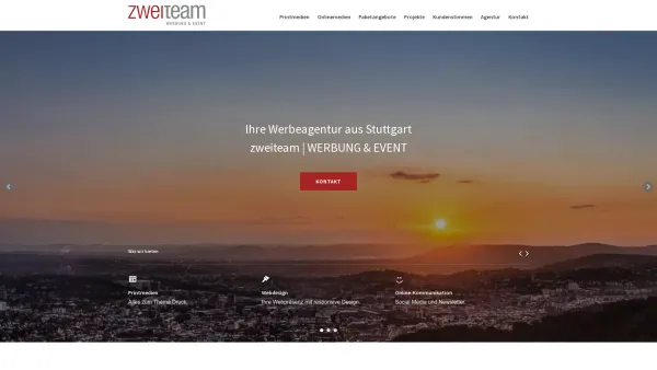 Website Screenshot: zweiteam GbR - zweiteam | WERBUNG & EVENT – Die Werbeagentur aus Stuttgart - Date: 2023-06-20 10:41:13
