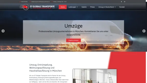 Website Screenshot: St Globale Transporte - Entrümpelung, Haushaltsauflösung & Wohnungsauflösung in München - Date: 2023-06-20 10:41:39