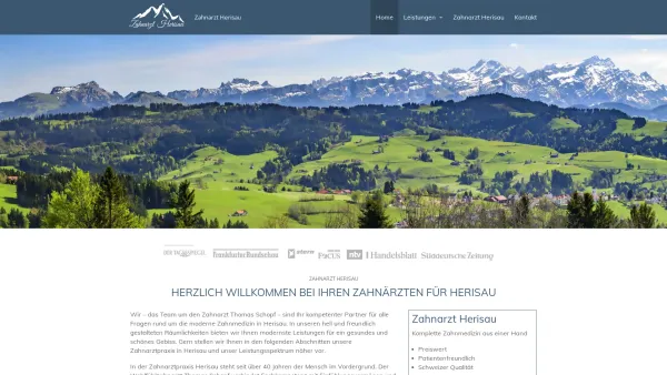 Website Screenshot: Medent AG - Zahnarzt Herisau - Date: 2023-06-20 10:42:36