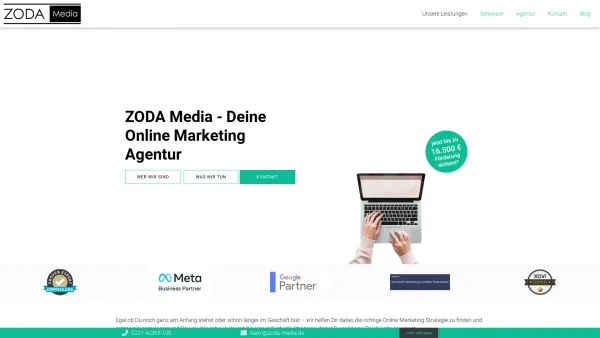 Website Screenshot: ZODA Media - ZODA Media - Deine Online Marketing Agentur - Date: 2023-06-20 10:42:36