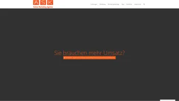 Website Screenshot: ASK Marketing UG Hannover - ASK ONLINE Marketing Agentur Hannover. - Date: 2023-06-20 10:41:16