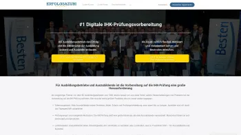 Website Screenshot: ErfolgsAzubi Academy - ErfolgsAzubi Academy – #1 Digitale Prüfungsvorbereitung (IHK) - Date: 2023-06-20 10:41:22