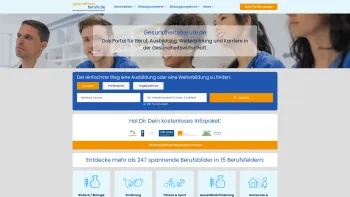 Website Screenshot: gesundheitsberufe.de - Das Portal für Beruf, Ausbildung, Weiterbildung und Karriere in der Gesundheitswirtschaft. - Gesundheitsberufe.de - Date: 2023-06-20 10:41:22