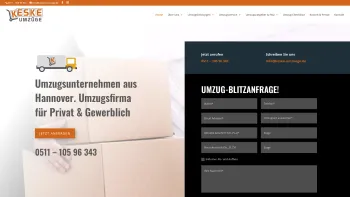 Website Screenshot: Umzugsunternehmen Hannover Keske Umzüge - Umzugsunternehmen Hannover Keske Umzüge - 100% Service - Date: 2023-06-20 10:41:28