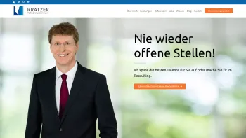 Website Screenshot: Kratzer Personalberatung - Personalberatung & Headhunter Augsburg mit Erfolgsgarantie - Date: 2023-06-20 10:41:28