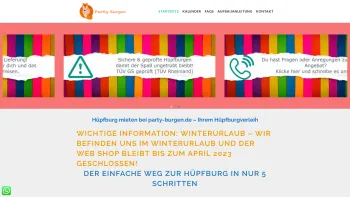 Website Screenshot: Party Burgen Hüpfburgverleih - Hüpfburg mieten ⋆ Hüpfburgverleih ⋆ Hüpfburgvermietung - Date: 2023-06-20 10:41:33