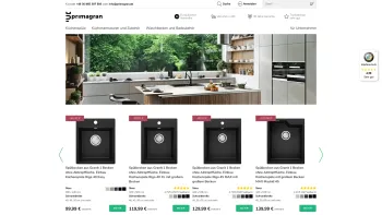Website Screenshot: Prima Gran - Granitspülen Hersteller, Spülbecken für die Küche - Onlineshop - primagran.de - Date: 2023-06-20 10:41:33
