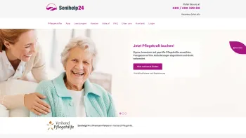 Website Screenshot: Senihelp24 - 24 Stunden Pflege ❤️ Zuhause liebevoll umsorgt mit Senihelp24 - Date: 2023-06-20 10:41:36