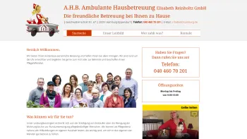 Website Screenshot: A. H. B. Ambulante Hausbetreuung Elisabeth Reinholtz GmbH -  Die freundliche Betreuung bei Ihnen zu Hause! - A.H.B. Ambulante Hausbetreuung Elisabeth Reinholtz GmbH - Date: 2023-06-16 10:10:51