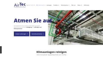 Website Screenshot: AirTec GmbH - Klimaanlagen reinigen mit innovativer Systemtechnik | AirTec - Date: 2023-06-16 10:10:51